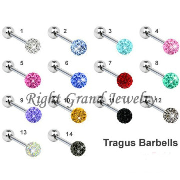 316L Steel Disco Ball Body Jewelry For Helix Piercing